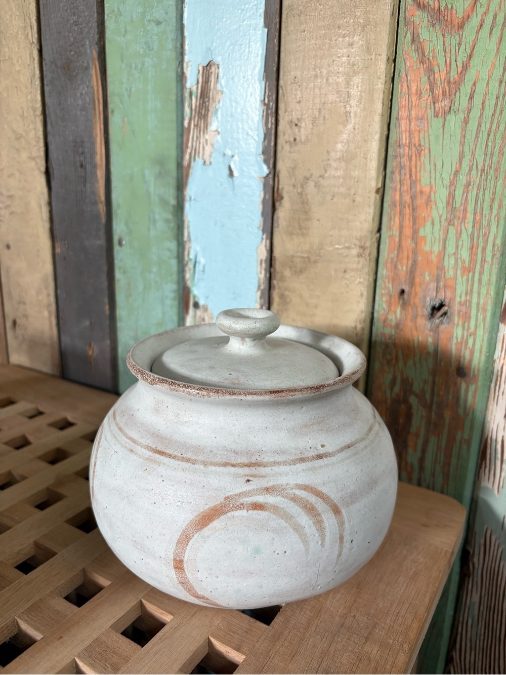 Vintage Jay Cryderman Penticton BC Pottery bowl with lid vessel